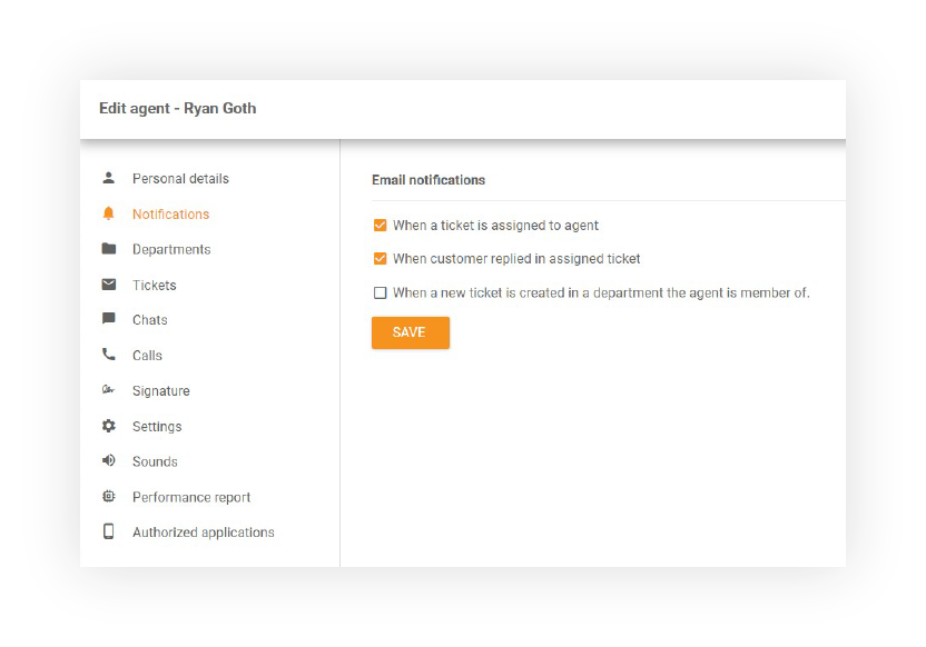 E-mailová oznámení - LiveAgent