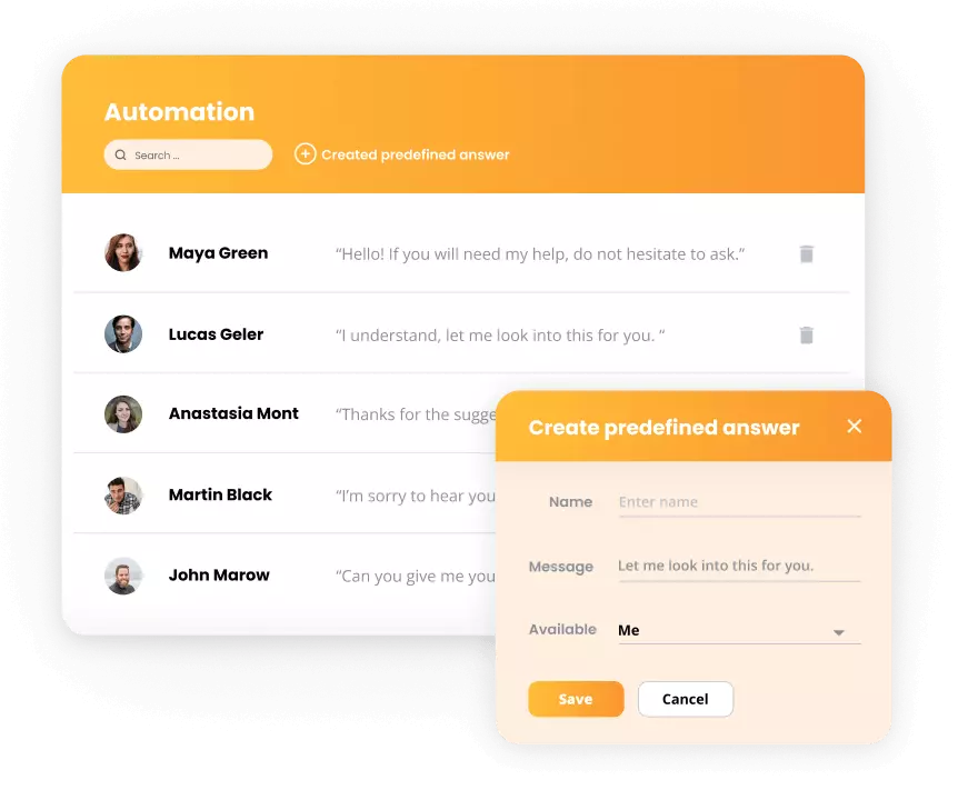 Automatizace LiveAgent - předdefinované odpovědi