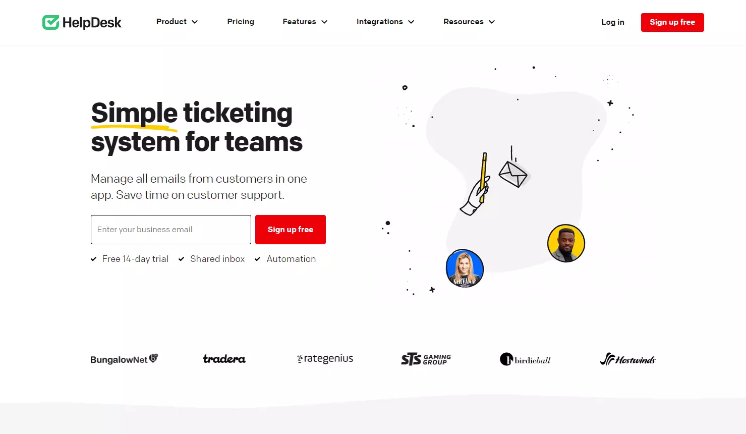 Domovská stránka Helpdesk