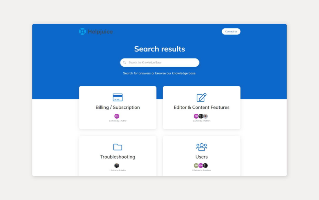 Systém správy znalostí HelpJuice v provozu