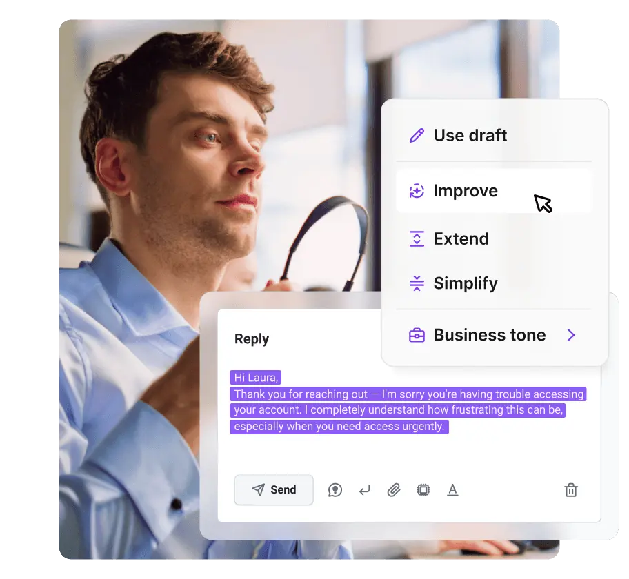 AI Answer Improver pro agenty live chatu