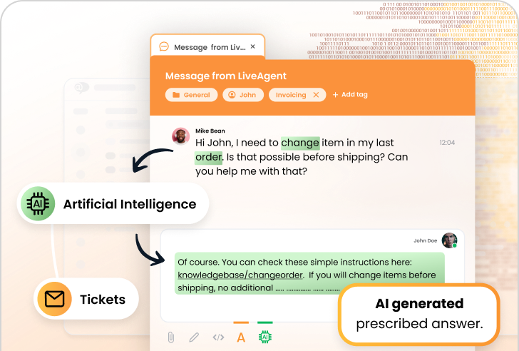 Funkce LiveAgent AI Answer Composer