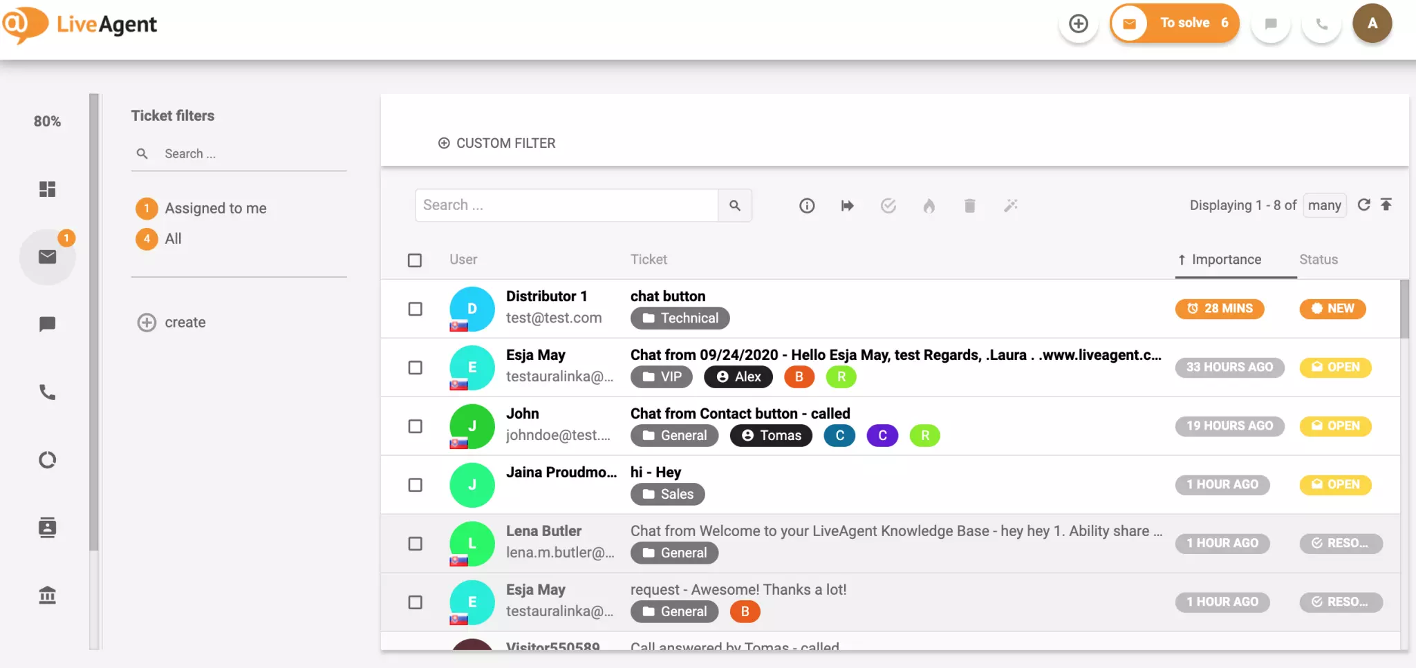 Ticketing systém v LiveAgent