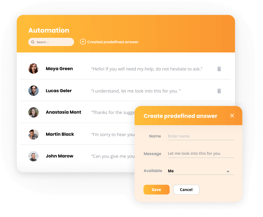 Automatizace LiveAgent - předdefinované odpovědi