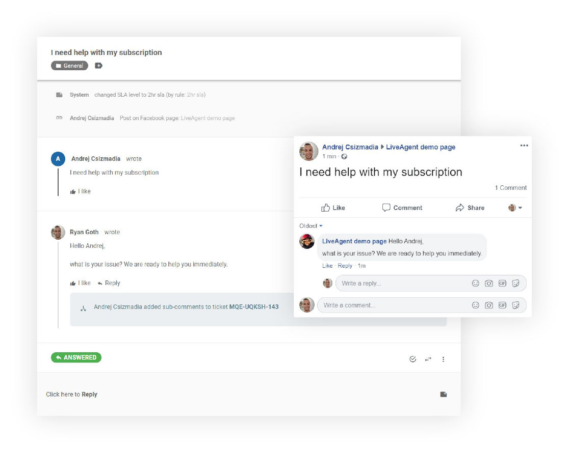 Zákaznický servis sociálních médií na Facebooku