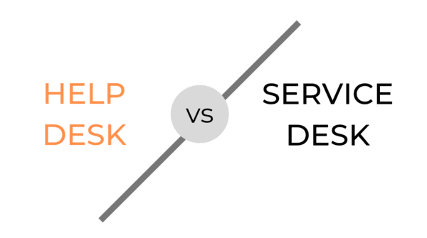 Ilustrace help desku vs service desku