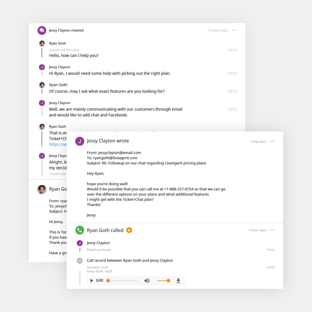 Příklad tiketu LiveAgent