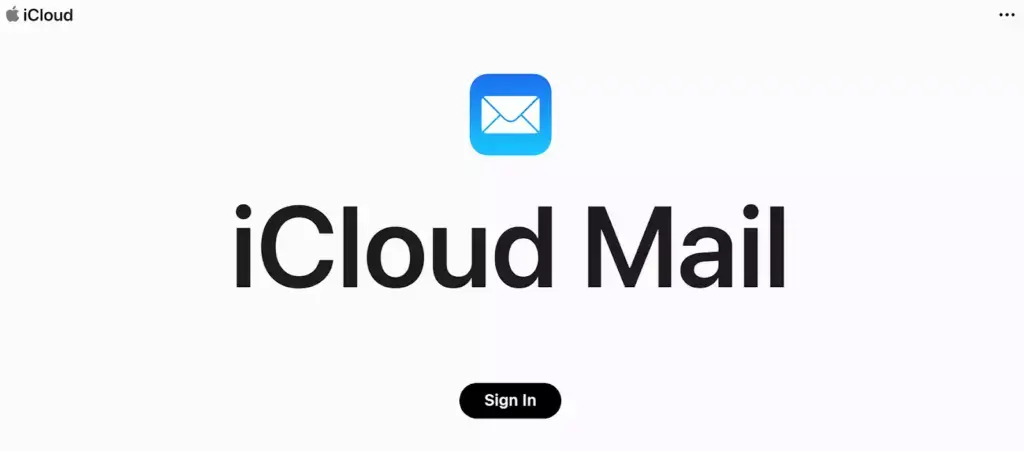 Domovská stránka iCloud Mail