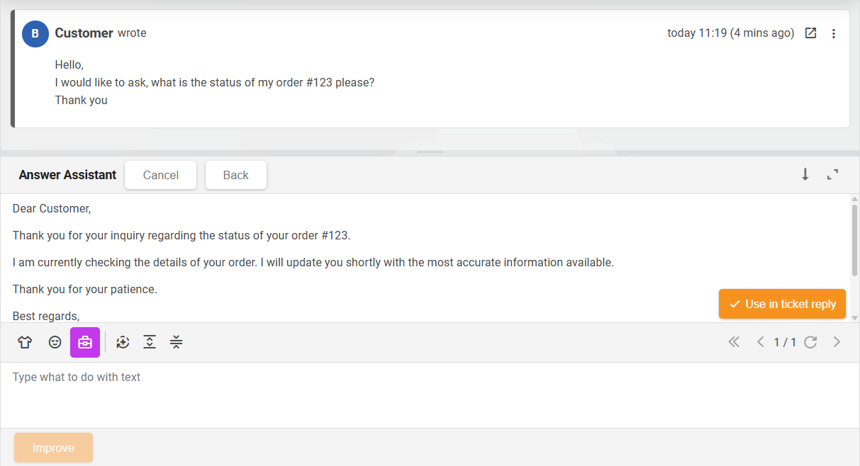 Přehled vytváření komunikace AI Draft Composer
