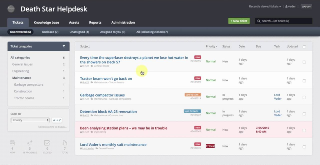 Systémy tiketů helpdesku Jitbit