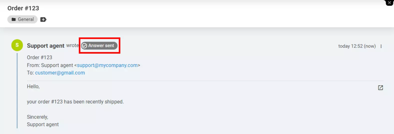 LiveAgent - Indikátor stavu doručení odpovědi