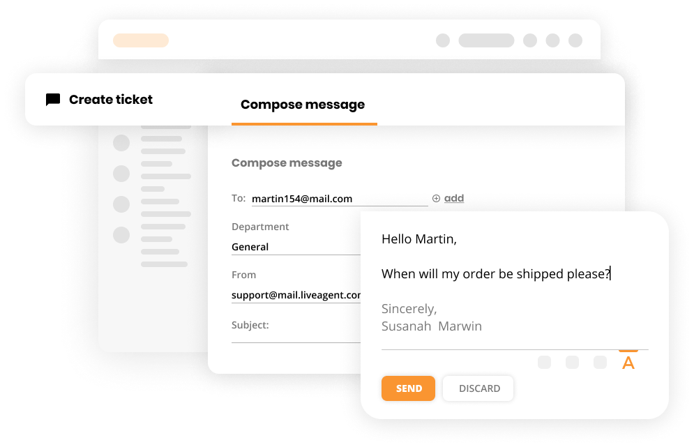 Vytvoření ticketu v software helpdesku - LiveAgent