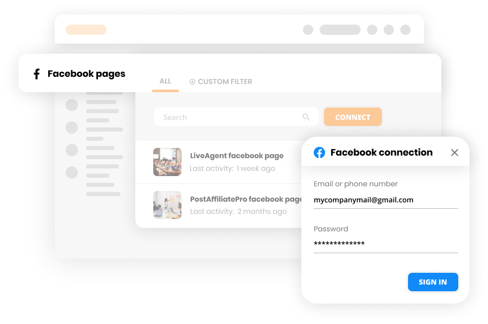Připojit Facebook s software helpdesku - LiveAgent