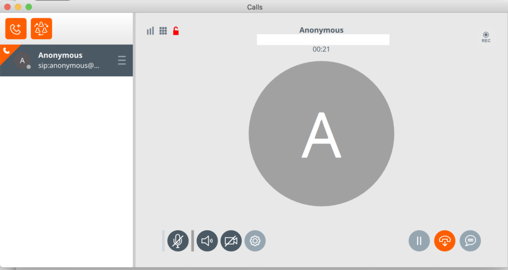 Zasílání zpráv softphone Linphone