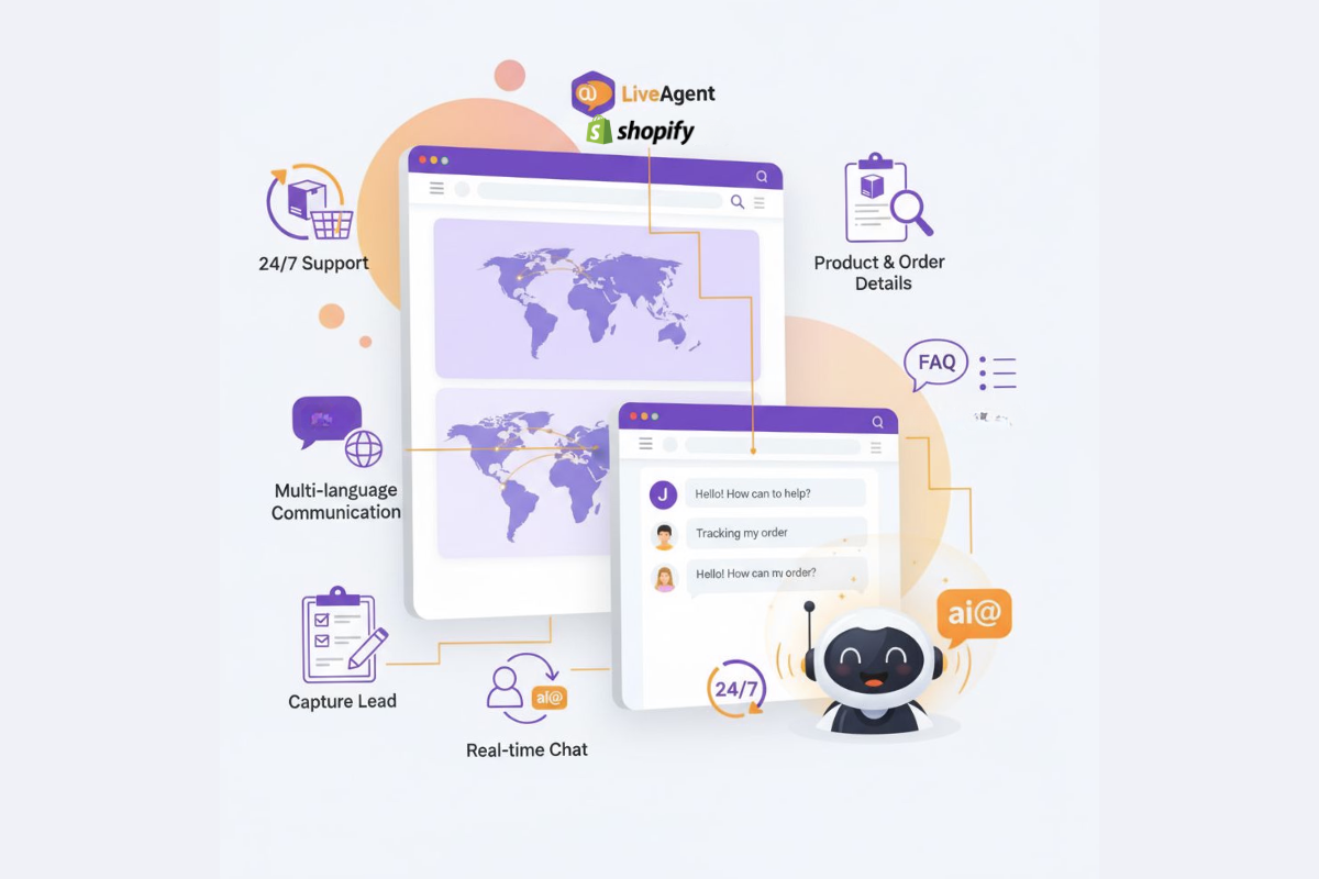 Integrace Shopify s AI chatbotem LiveAgent