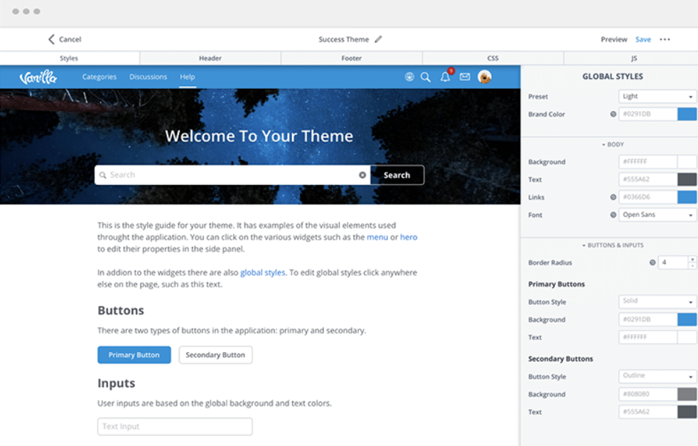 Doplněk Vanilla theme