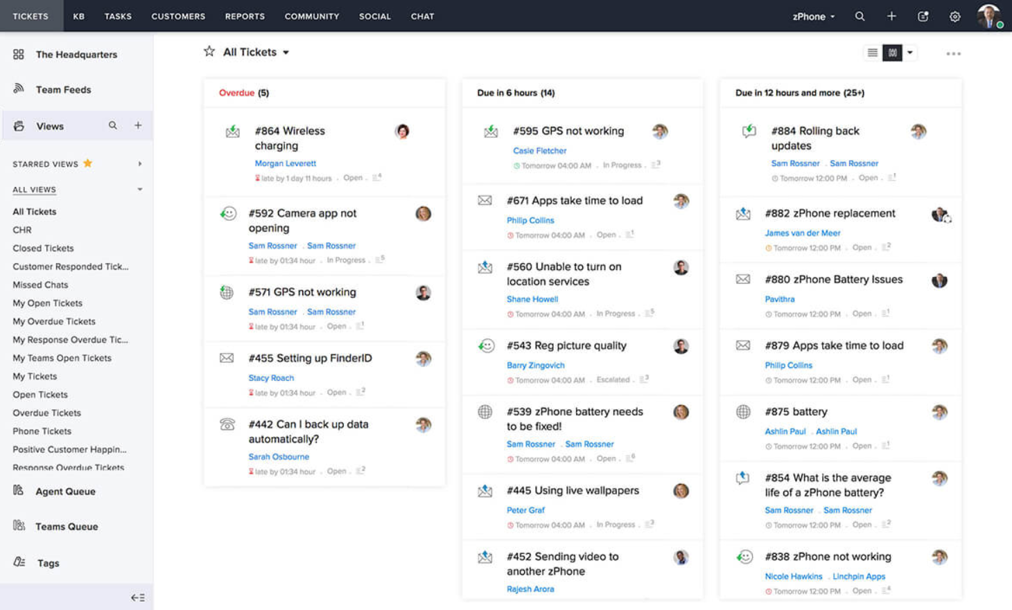 Systém tiketů Zoho Desk