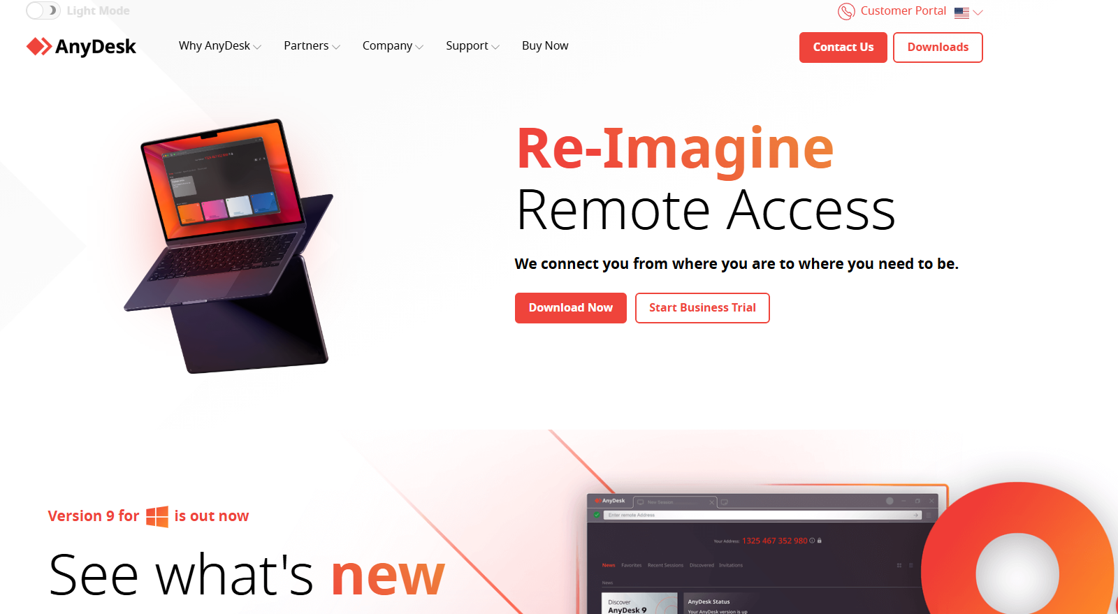 Domovská stránka Anydesk