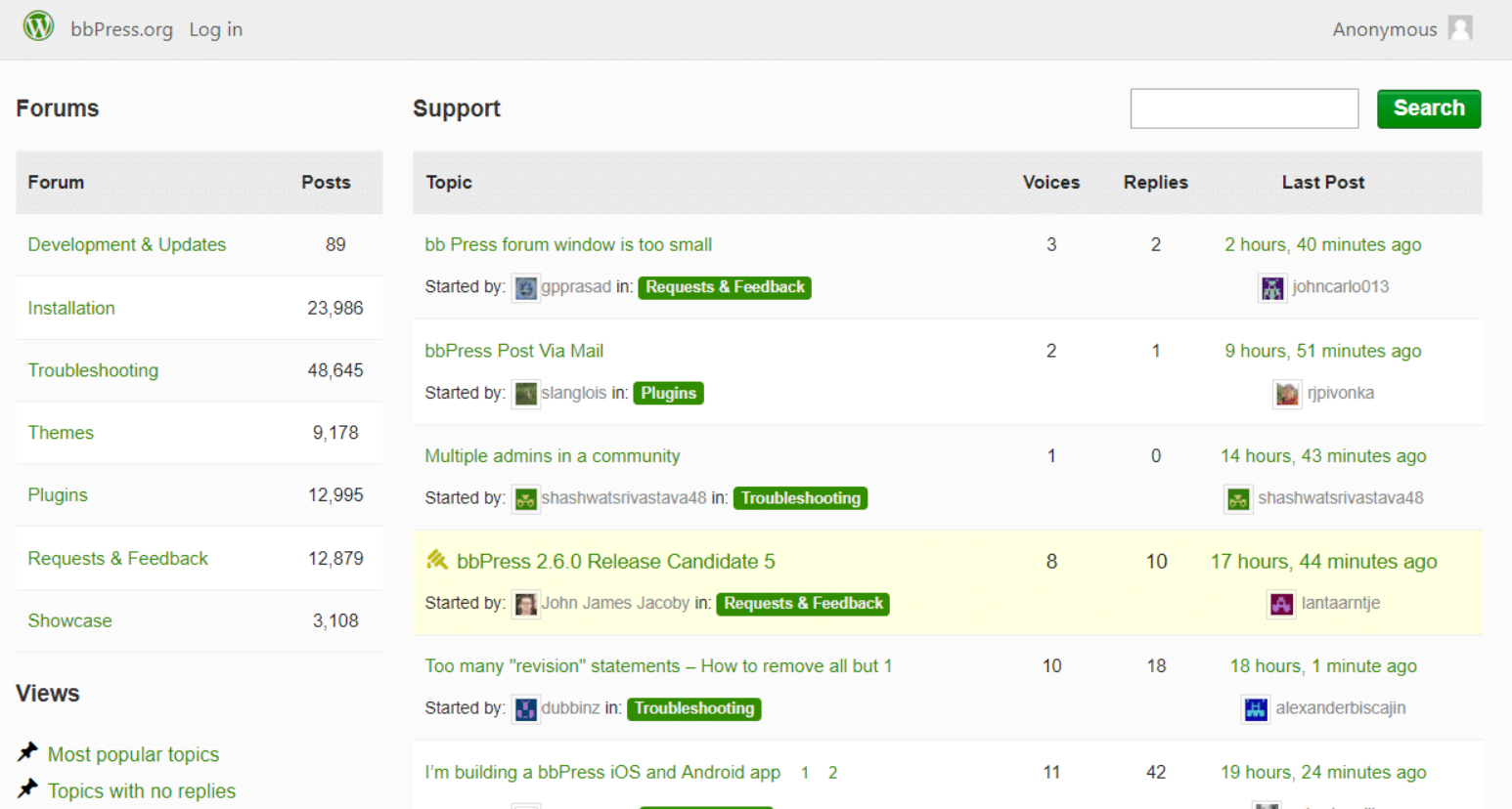 Plugin bbPress WordPress forum