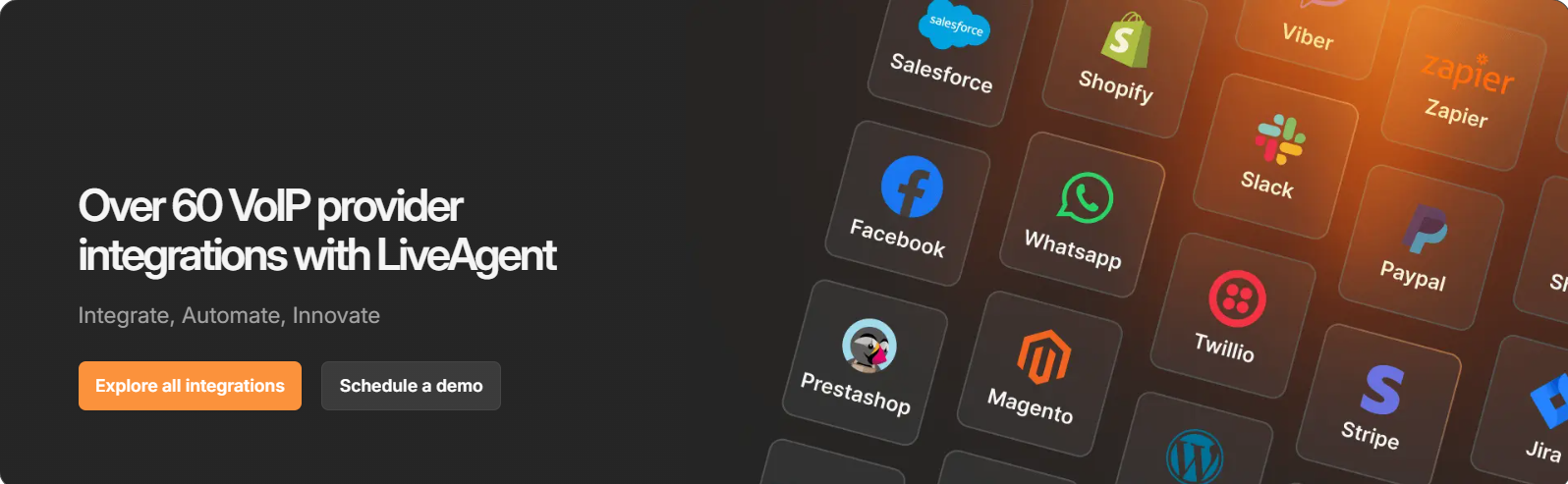 Dashboard software pro správu služeb zákazníků LiveAgent — volání, chaty a lístky v jednom jednotném zobrazení