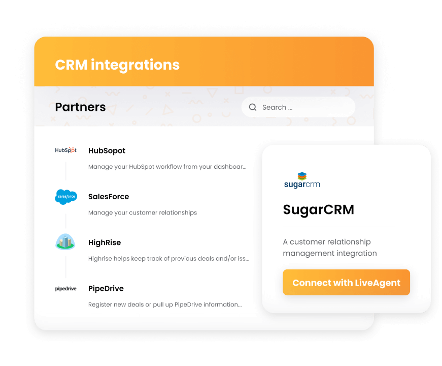 LiveAgent - integrace CRM