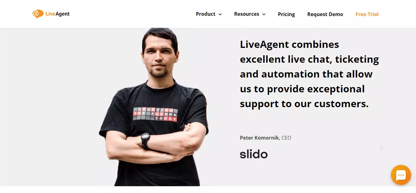 Svědectví LiveAgent Slido