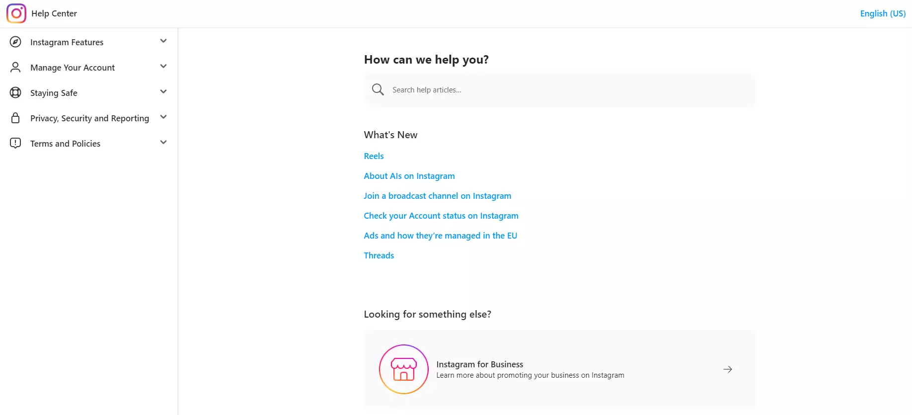 Centrum nápovědy Instagramu