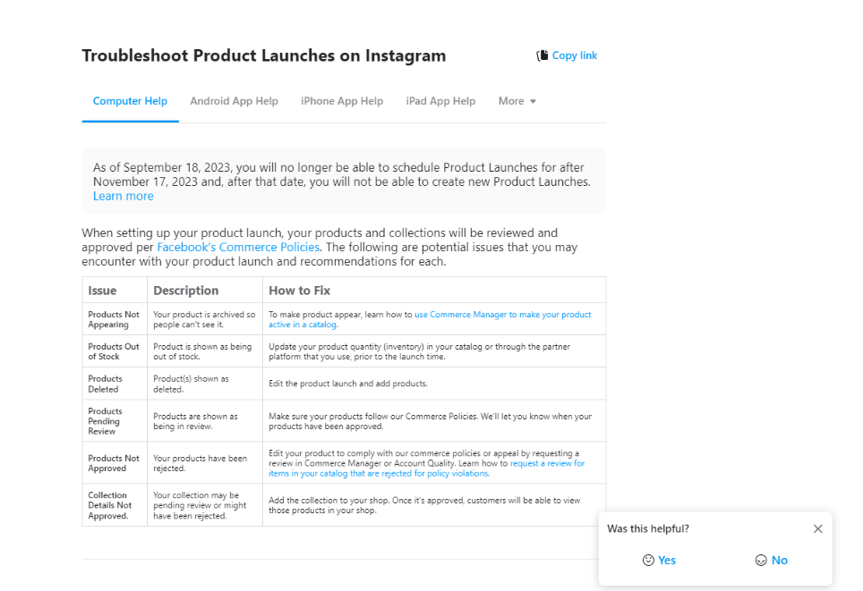 Řešení problémů Instagramu