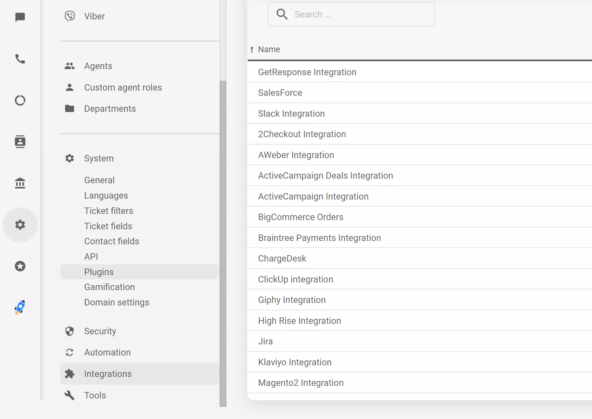 Vylepšení nastavení integrací