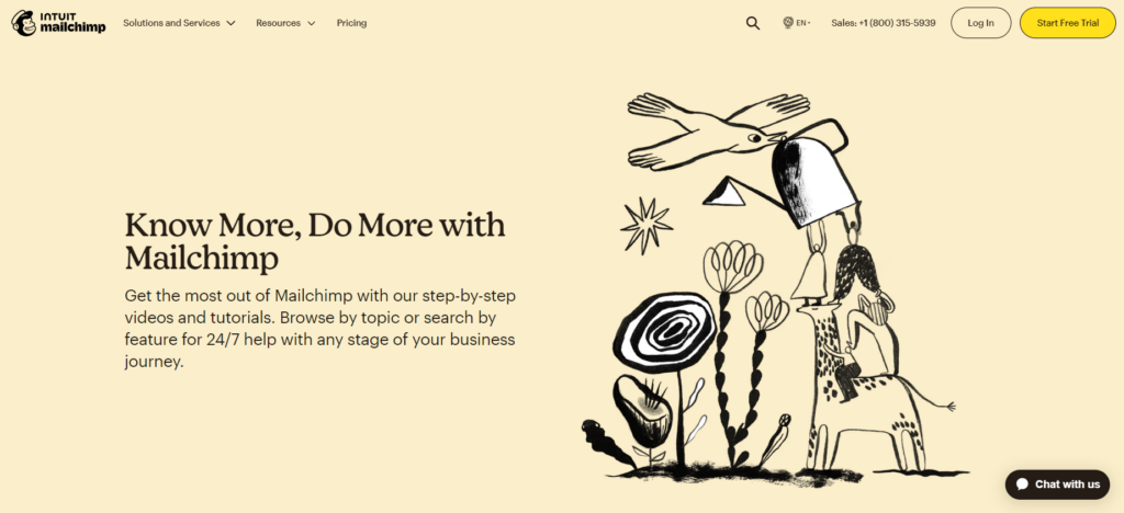 Platforma znalostní báze Mailchimpu