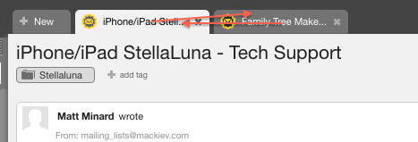 LiveAgent - Možnost změny pořadí záložek lístků v záhlaví panelu agenta