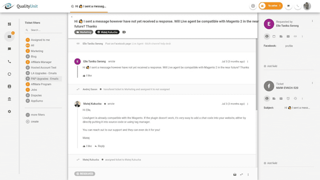 Nástroj helpdesku, který pomáhá udržovat reputaci na sociálních médiích