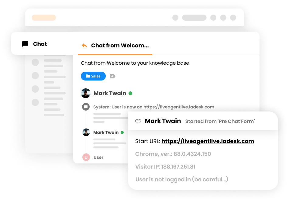 Funkce historie online tiketů v software pro zákaznický servis - LiveAgent