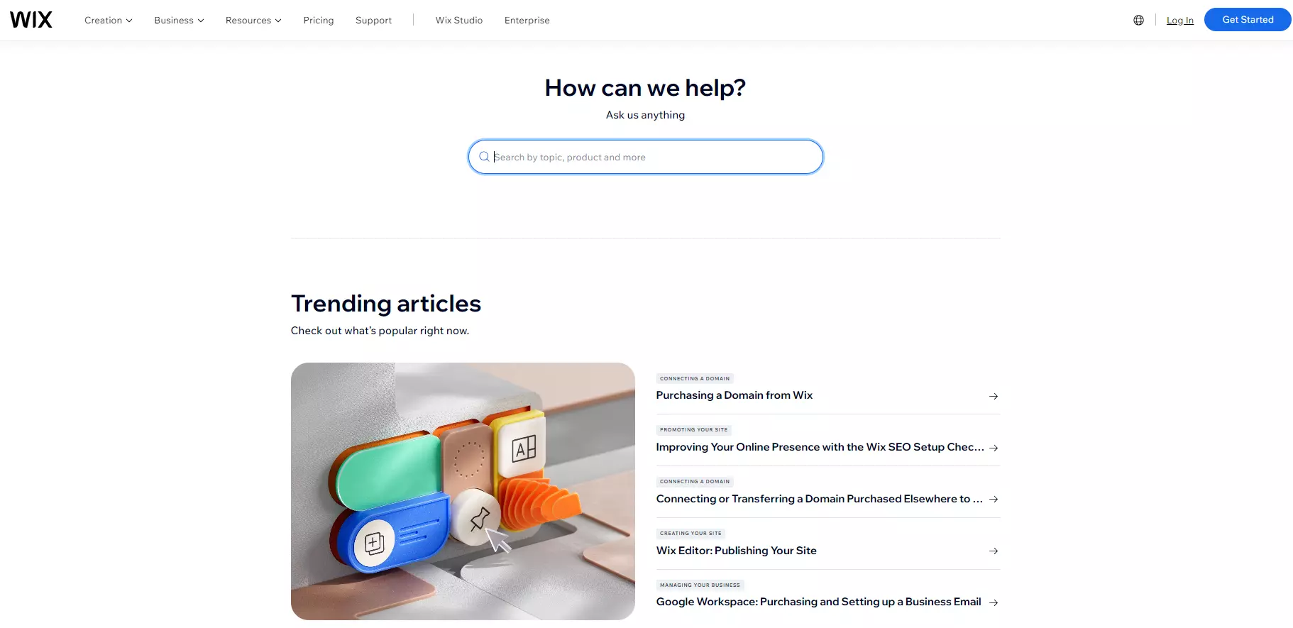 Znalostní báze Wix