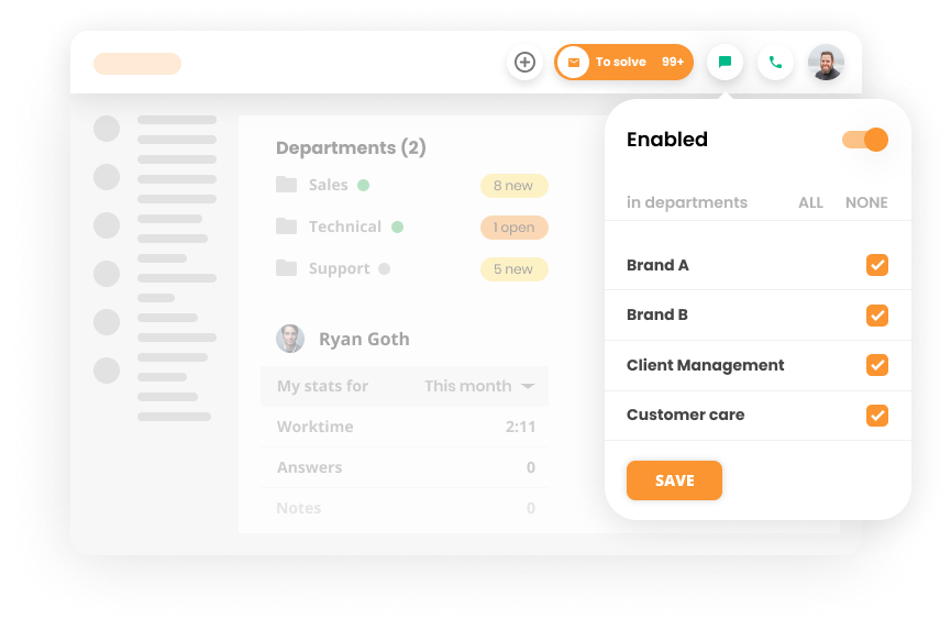Příklad distribuce chatu