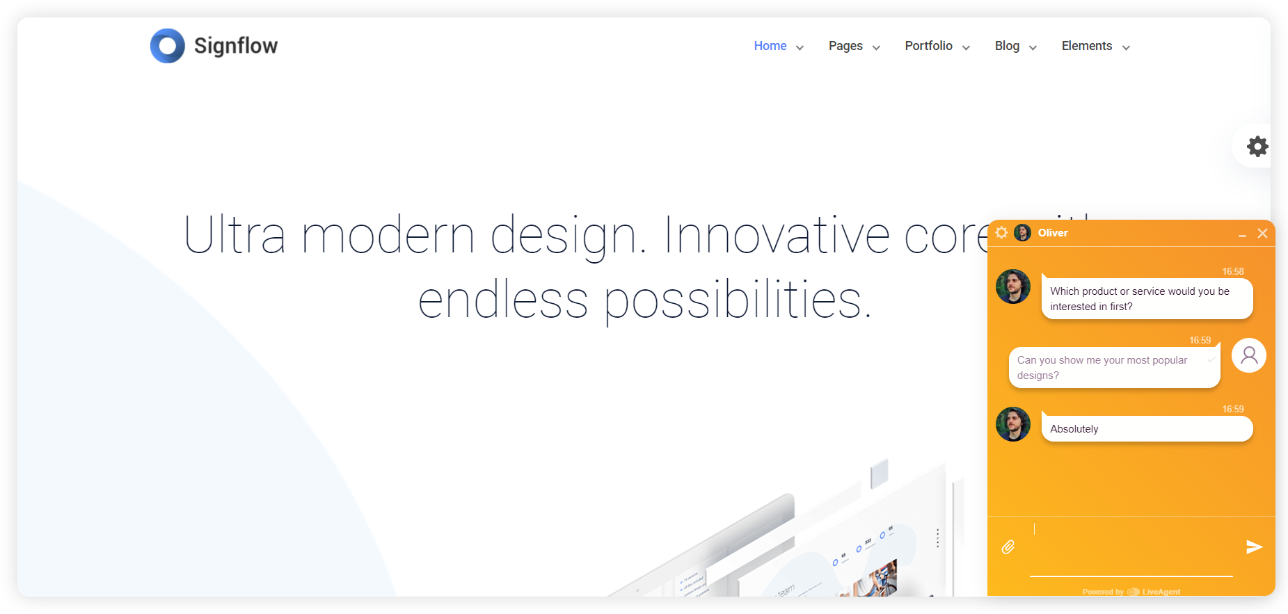 Příklad okna proaktivní pozvánky do chatu