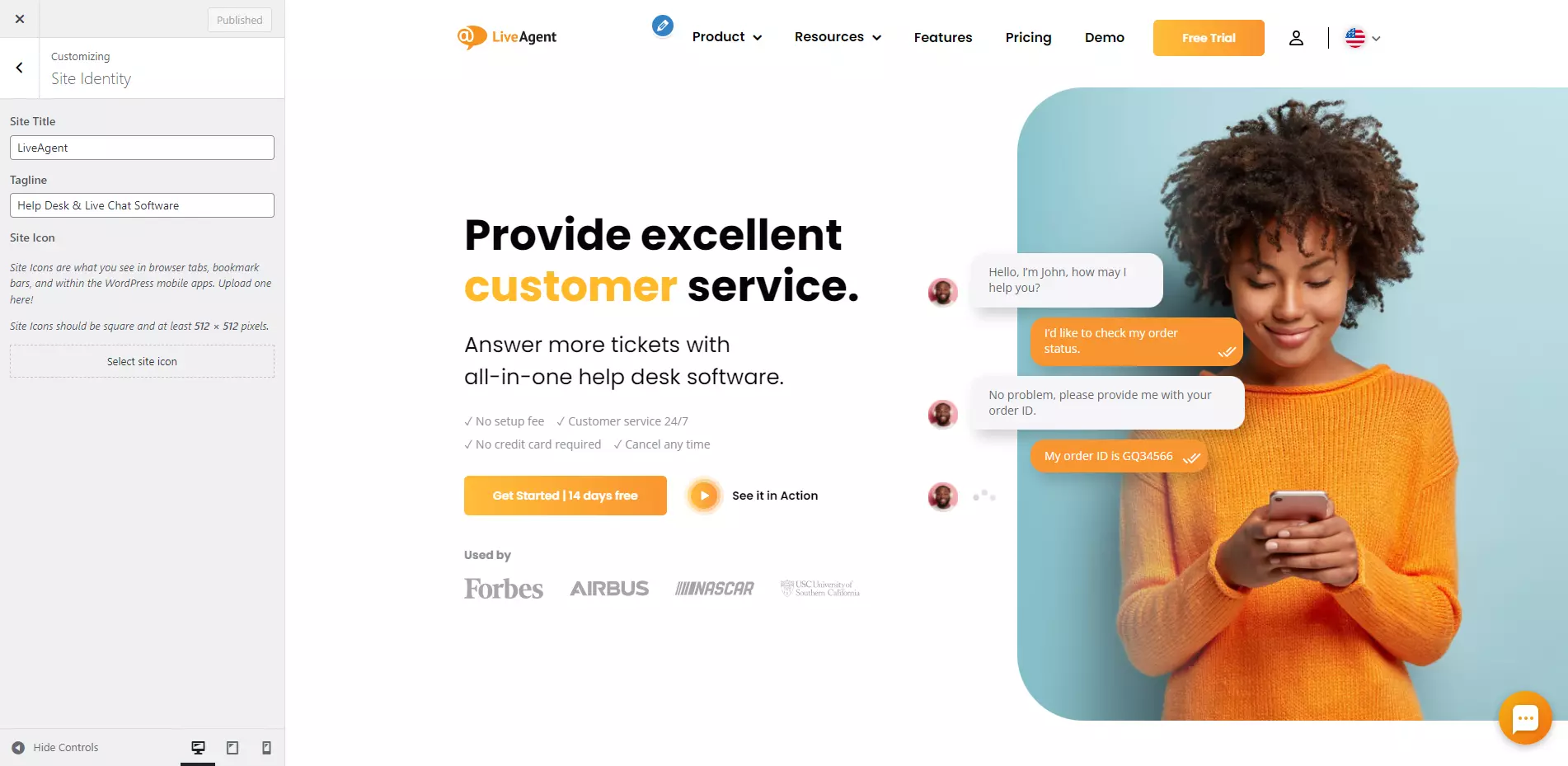 Nastavení favikonu LiveAgent