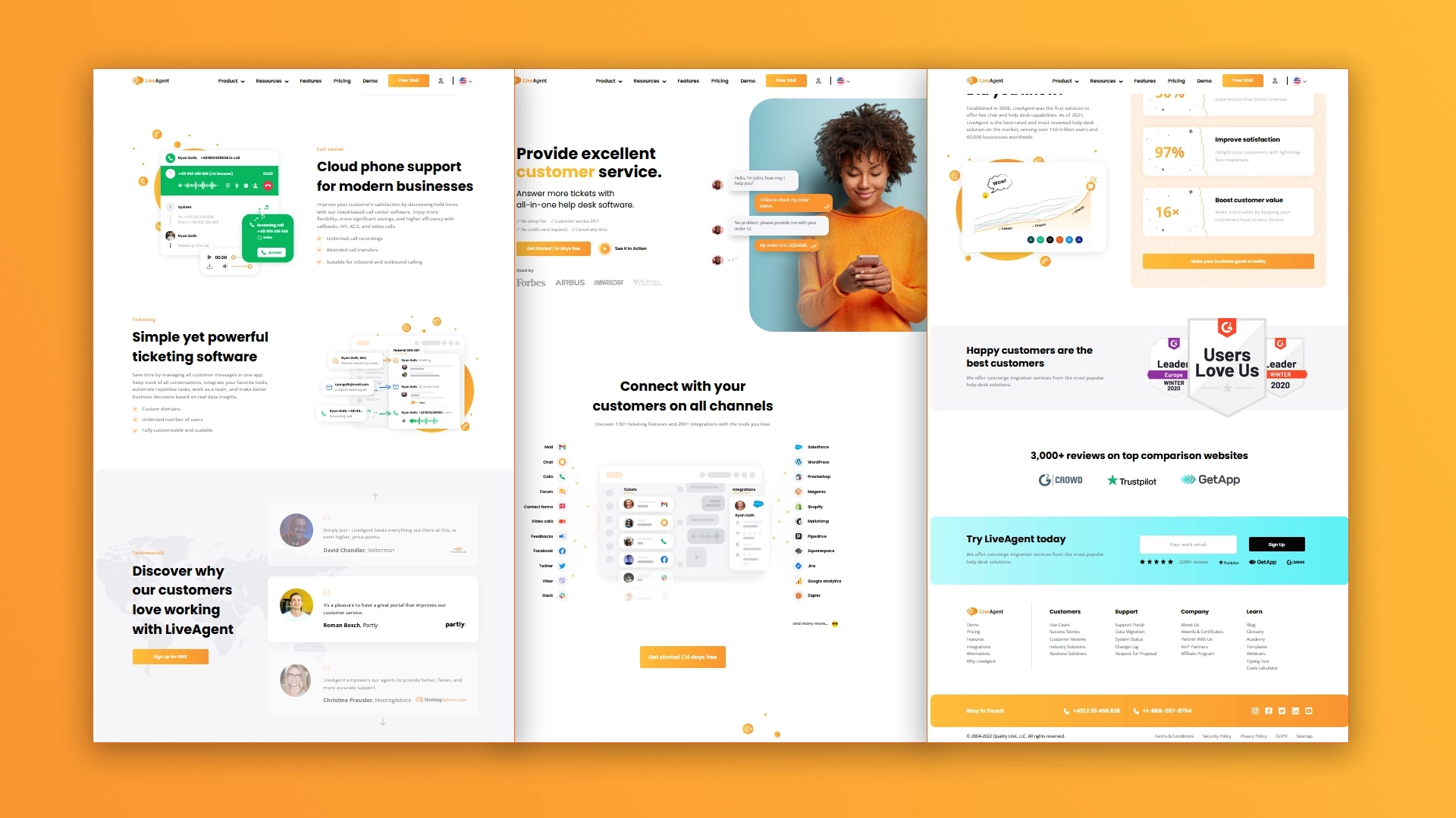 Domovská stránka LiveAgent