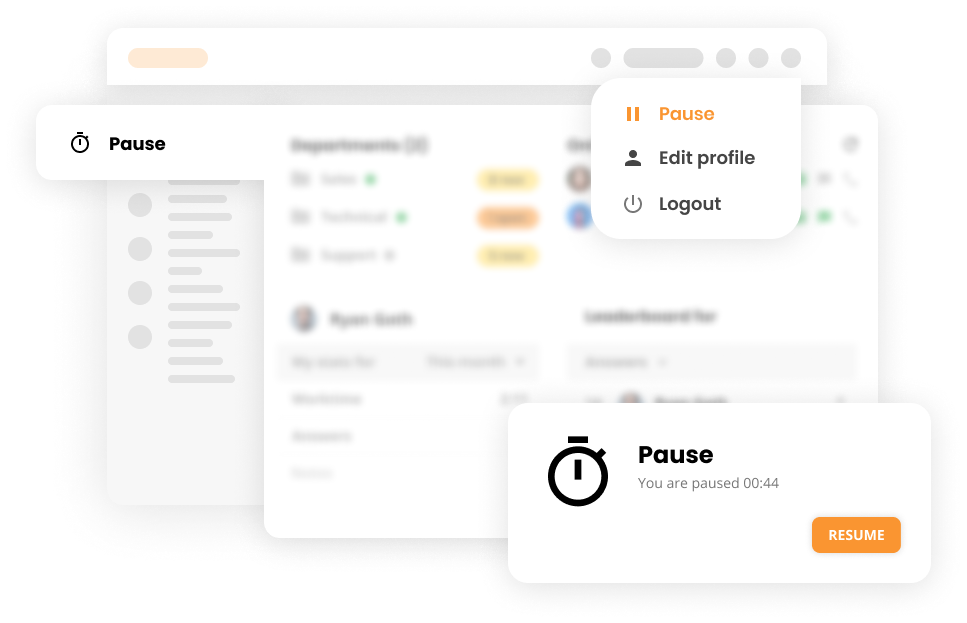 Pause feature in Customer success software - LiveAgent