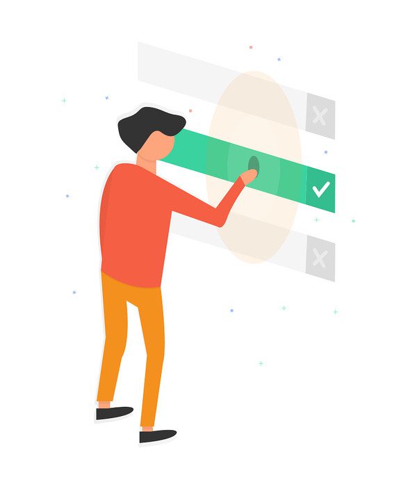 volba elektronického obchodu - ilustrace