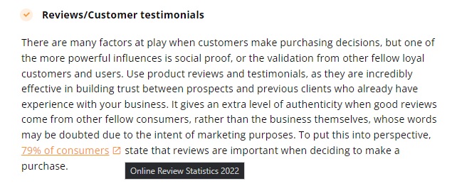 Příklad budování odkazů v článku LiveAgent