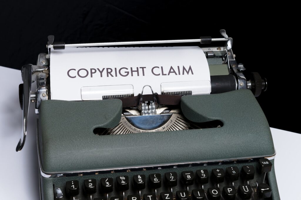Copyright claim on typewriter