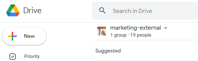Příklad Google Drive