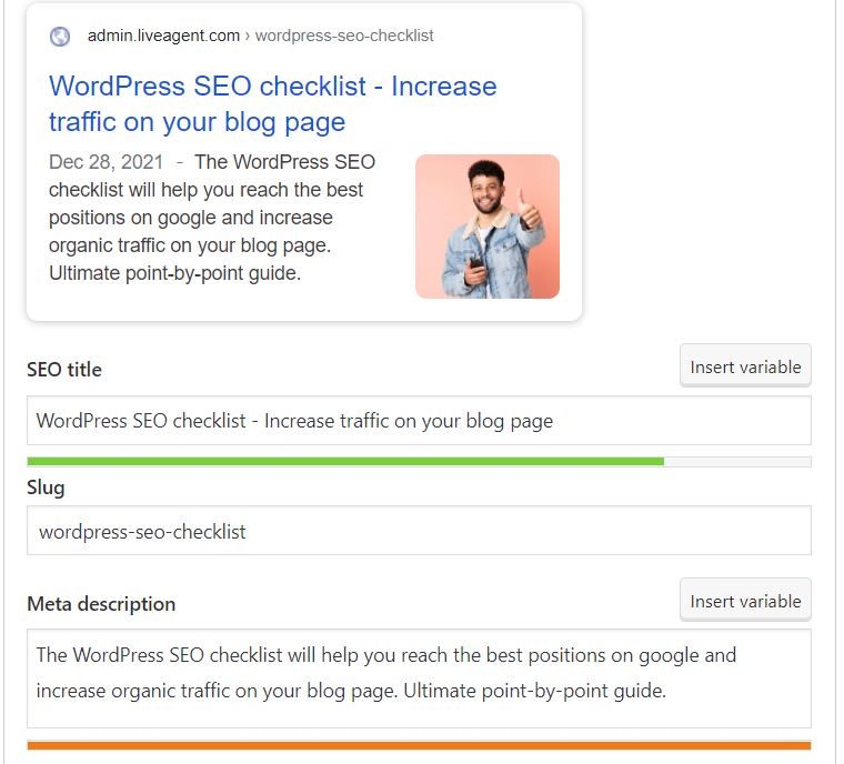 Příklad vyplnění SEO titulu a meta popisu