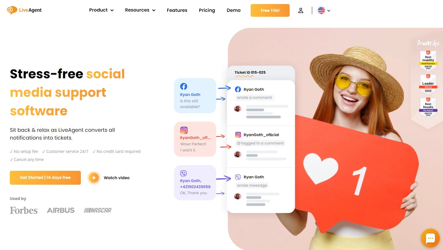 LiveAgent - software pro podporu sociálních médií
