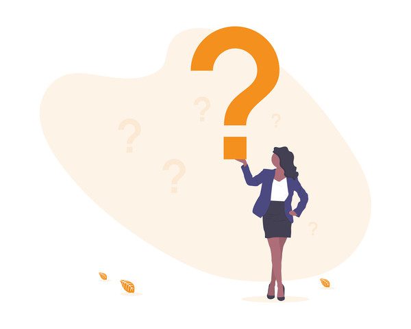 woman having a question-illustration