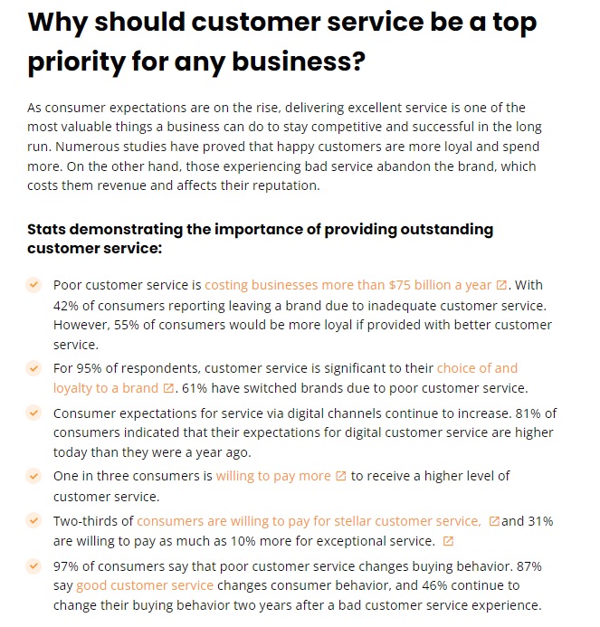 Příklad formátování textu v LiveAgent