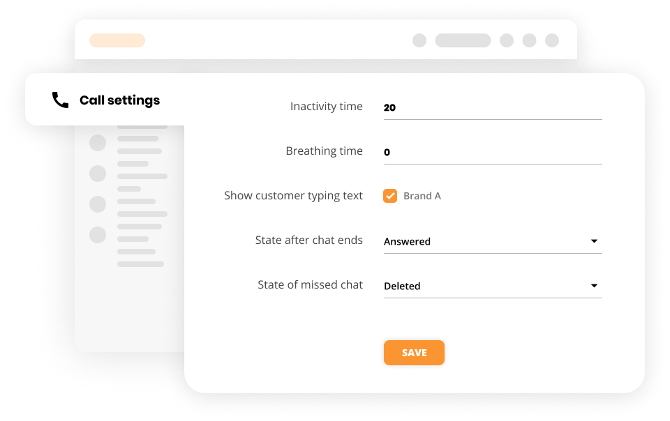 Nastavení hovorů v software zákaznické služby - LiveAgent