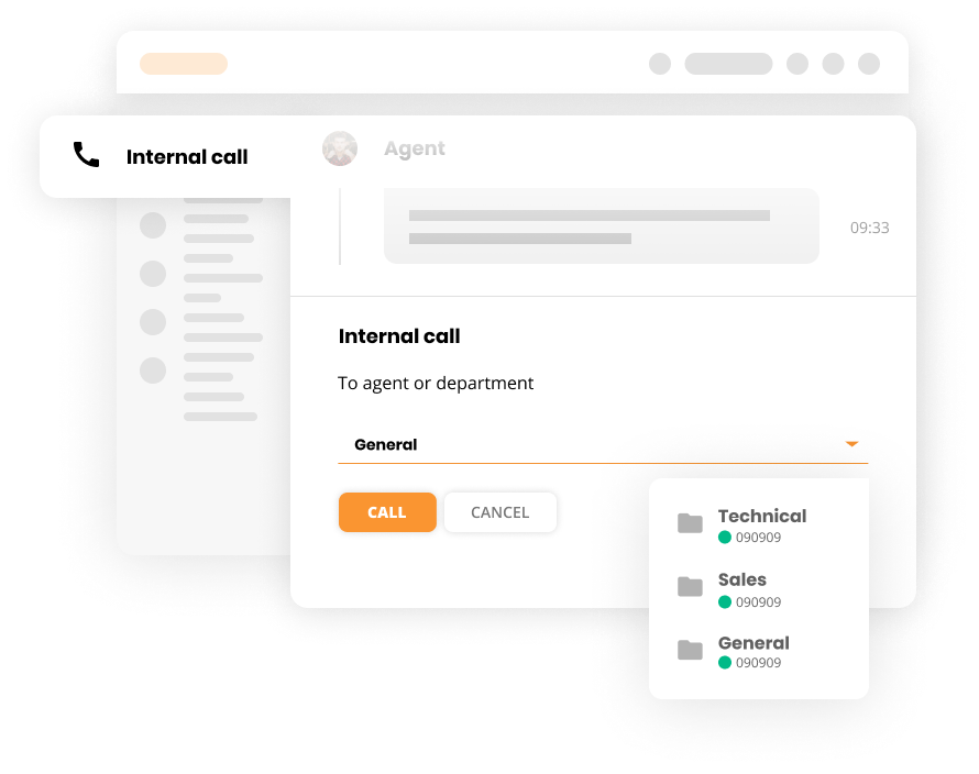 Internal call feature