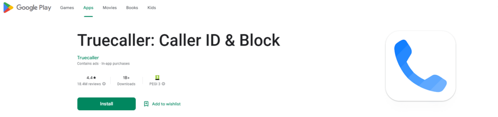 Truecaller: Caller ID & Block webová stránka Google Play